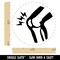 Knee Pain Bones Joint Anatomy Body Part Rubber Stamp for Stamping Crafting Planners